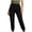 Black, variant on Women's Cargo Joggers Pants Travel Hiking Pants with Pockets Elastic Waist & Button Casual Active Pants