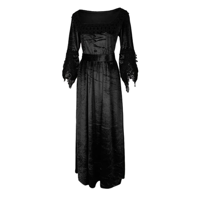 gótico victoriano renacentista cuello cuadrado Vintage Wench medieval L
