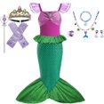 thumbnail image 1 of Disfraz de La Sirenita Ariel para niñas, vestido de tul de princesa de Disney, disfraz de Cosplay, ropa de Carnaval, fiesta de cumpleaños para niños zhangyuxiang unisex, 1 of 2