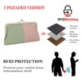 thumbnail image 3 of Royal Bagger RFID Blocking Genuine Leather Clutch Purse for Women, Elegant Evening Wallet with Kiss Lock, Phone Holder 2868, 3 of 7