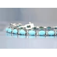 thumbnail image 4 of Turquoise & Moissanite Chain Tennis Bracelet,Silver Gold Bridal Anniversary Gifts For Mother,women, 4 of 5