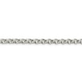 thumbnail image 2 of White Sterling Silver necklace Rolo chain 24 in 4.75 mm, 2 of 5
