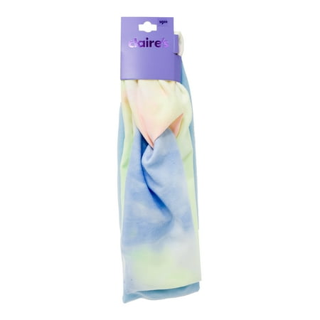 Claire's Teen Girls Tie Dye Pink and White Twisted Fashion Headbands, 2-Pack