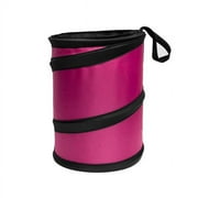 FH Group Waterproof 6.3" x 8.3" Small Collapsible Car Trash Can,Pink