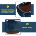 thumbnail image 4 of EASTIN 2pcs Ceramic Flower Pots Bonsai Pots Ceramic Flower Containers Home Supplies, 4 of 9