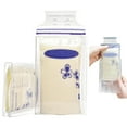 thumbnail image 3 of Breast Milk Organizer Breast Milk Bag Storage Organizer Plastic Breast Milk Bag Container Frozen Baby Milk Organizer Breast Milk Freezing Storage Holder for Refrigerator Home Transparent, 3 of 10