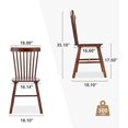 thumbnail image 5 of Dycanpo Wood Dining Chairs Set of 4 with Spindle Back for Kitchen, Dining Room and Farmhouse, Brown, 5 of 7