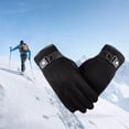 thumbnail image 3 of Guantes térmicos de invierno Macarena con dedos para pantalla táctil Guantes cálidos resistentes al viento y al agua Negro, 3 of 8