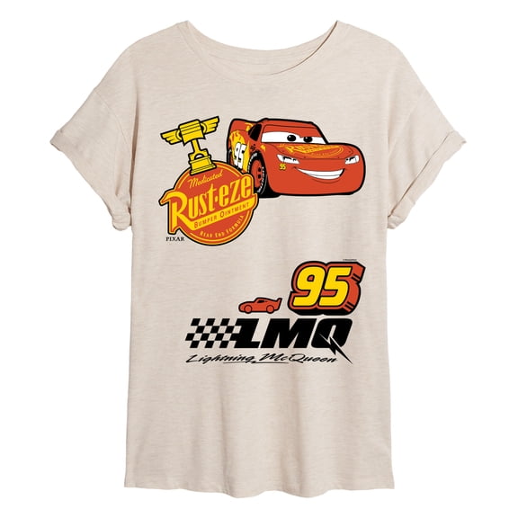 Cars - LMQ Icons - Juniors Oversized Graphic T-Shirt