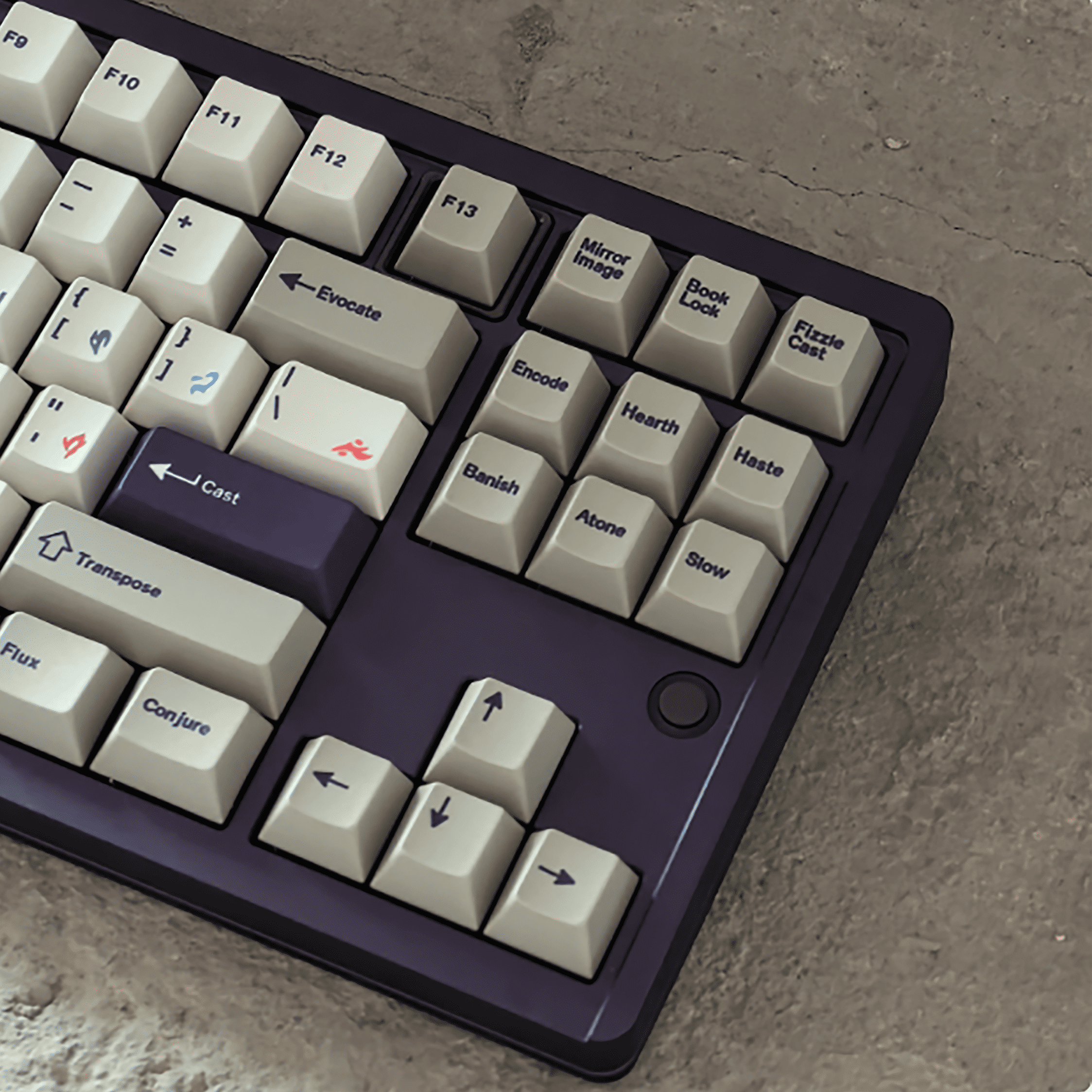 Spellbook Keycap Set for Mechanical keyboard PBT, Dye-Sub, Cherry Profile for Gaming & Typing,