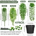 thumbnail image 3 of Artificial Hanging Plants for Shelf, 4 Pack Fake Potted Greenery Faux Eucalyptus Vine, Mandala Vine, String of Pearls,Pea pod Leaves in Pot for Office Living Room Bathroom Indoor Outdoor Décor, 3 of 6