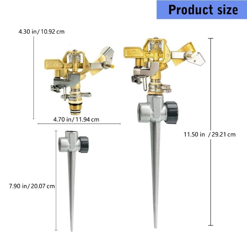 ANXPTIME Heavy Duty Zinc Alloy Oscillating Sprinkler Nozzle Perfect For Large Lawns