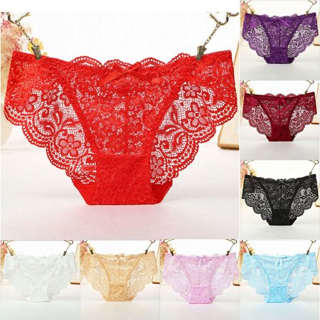 

wsevypo Women s Lace Panties Briefs Underwear Lingerie Knickers Thongs G-String