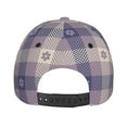 thumbnail image 5 of Yiaed Purple Floral Gingham Check Plaid Print Cap Adjustable Size for Running Workouts and Outdoor Activities All Seasons, 5 of 8