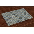thumbnail image 1 of Ambesonne Ethnic Place Mats Set of 4, Persian Design Folk Culture, Standard Size, Pale Yellow Marigold, 1 of 4