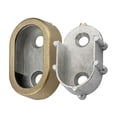 thumbnail image 1 of Zinc Alloy Oval Closet Rod End Supports Wardrobe Flange Bracket Holder, 1 of 7