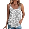 thumbnail image 2 of HaoXianJian Summer Womens Summer Tank Top Floral Print Tee Sleeveless T Shirt Casual Loose Fits Tunic Shirts 2025, 2 of 6