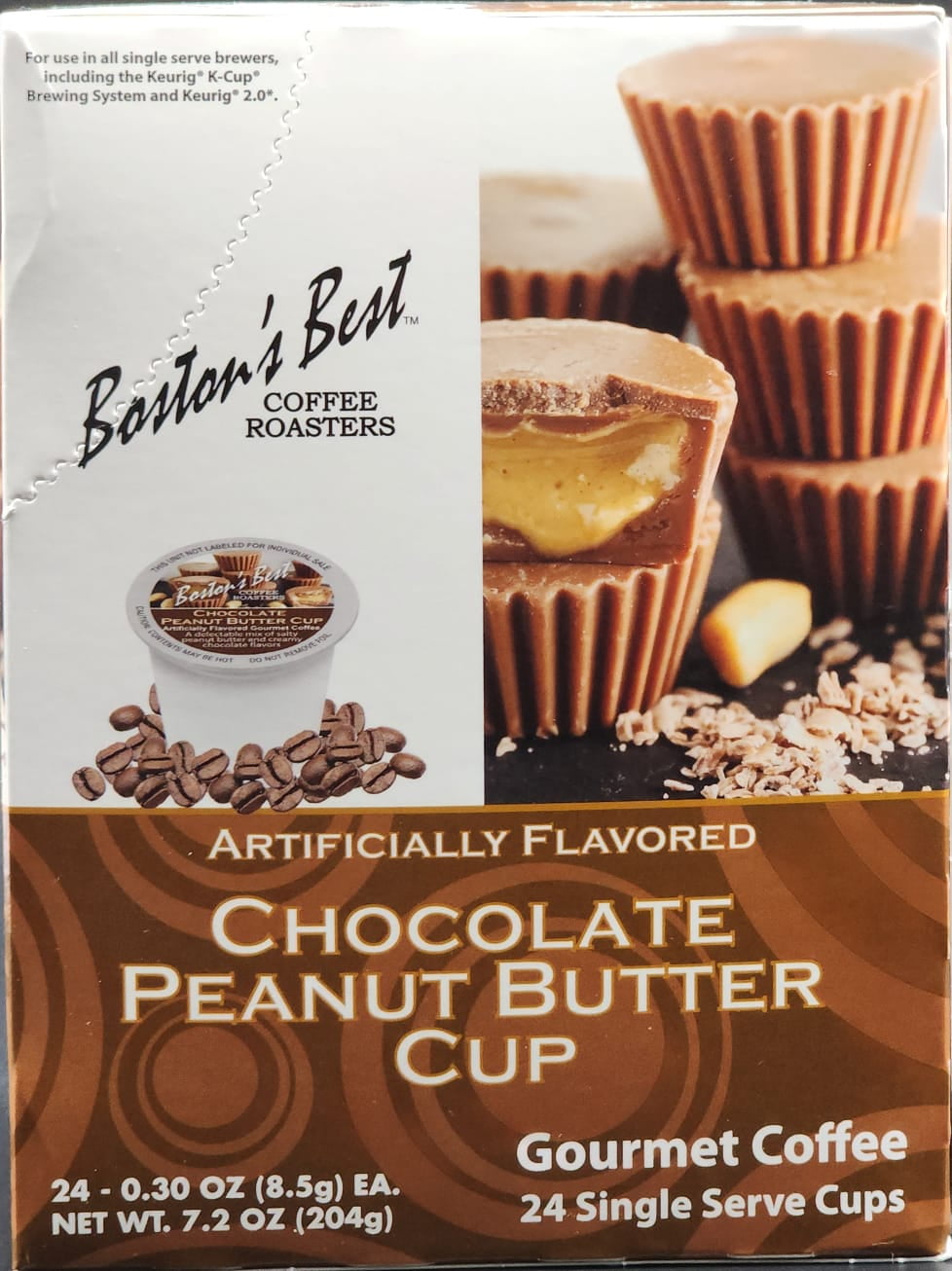 Boston's Best Chocolate Peanut Butter Flavored Coffee Pods Medium Roast 24 Ct