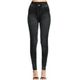 thumbnail image 3 of QATAINLAV Jean Leggings for Women High Waisted Tummy Control Skinny Stretchy Denim Jeggings Solid Color Tight Fake Jeans Black Free Size, 3 of 5