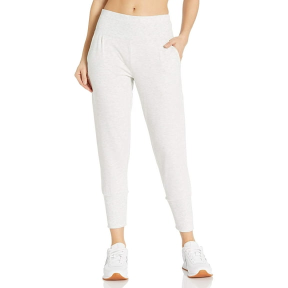 Danskin Women's Slim Tapered Jogger (XL, Oatmeal Heather)