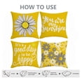 thumbnail image 2 of Hongan decorative throw pillow set, 20" x 20", 4 pieces, yellow, 2 of 3