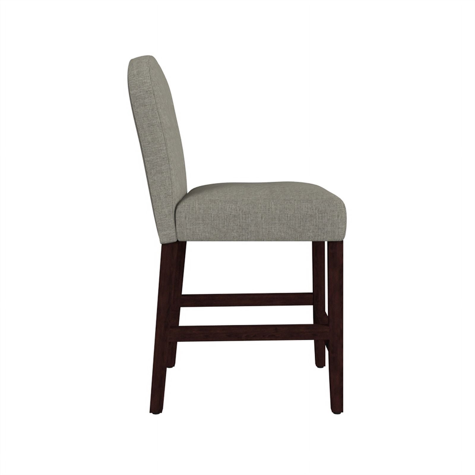 HomePop 27" Indoor Rounded Back Upholstered Counter Stool, Gray