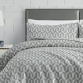 thumbnail image 2 of Torino Geo Grey 3-Piece Soft Woven Matelasse Reversible Jacquard Cotton Blend Quilt Set - Full/Queen, 2 of 5