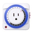 thumbnail image 2 of 24-Hour Mechanical Timer Switch Plug-in Socket for Electrical Appliances - Energy Saving, 48 Timing Sets, 15-Min to 24-Hour Range, PC Flame Retardant Material, 230V 50Hz 16(3)A Output, US Plug, 2 of 6