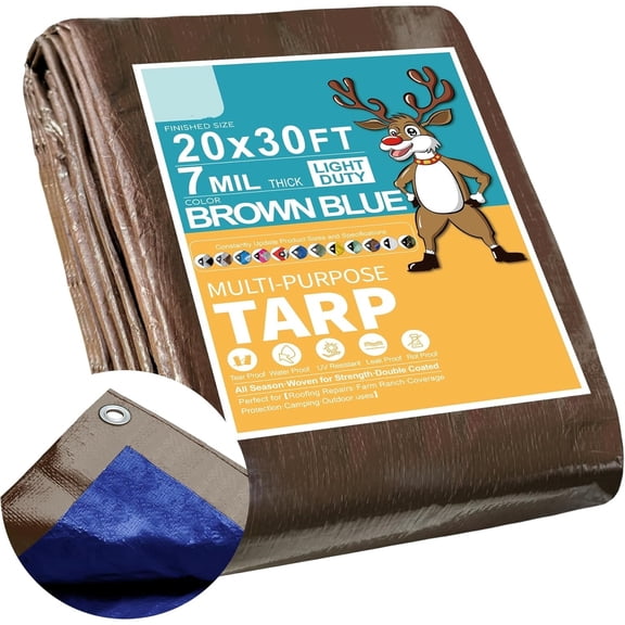 XL Survival Tarp - Insulated Reflective Thermal Camping Tarp - 8.5' x 12' (Black)