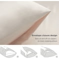 Bedsure Satin Pillowcase 2 Pack Queen with Envelope Closure for Hair