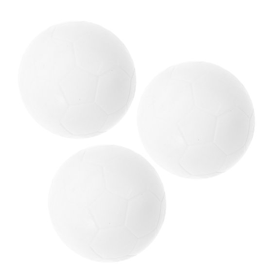 ibasenice 3Pcs Stable PP White Foosball Balls for Table Football Game Replacements
