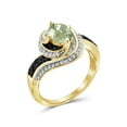 thumbnail image 4 of JewelersClub Green Amethyst Ring Birthstone Jewelry – 1.90 Carat Green Amethyst 14K Gold Plated Silver Ring Jewelry with Black & White Diamond Accent– Rings with Hypoallergenic 14K Gold Plated Silver, 4 of 4