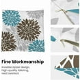 thumbnail image 5 of Brown Blue Pillow Covers 20x20 Inch 2 Pcs, Summer Geometric Elegant Dahlia Decorative Throw Pillows, Dark Teal Flower Outdoor Decor Pillowcase Square Cushion Cover Gift for Couch, 5 of 5
