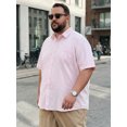 thumbnail image 4 of DARING DIVA Men's Big and Tall Business Dress Shirt with Chest Pocket 3XL Pink, 4 of 7