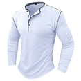 thumbnail image 2 of KaLI_store Mens Golf Shirt Tee Shirts for Men Men's Loose Round Neck 3d Printing Long-sleeved Top White,XL, 2 of 4