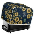 thumbnail image 5 of Yuyamidu Sunflower Toaster Cover 2 Slice Wide Slot Bread Maker Cover Dust Protection Butterfly Toaster Oven Dustproof Cover for Kitchen Small Appliance Accessories, Blue, 5 of 7
