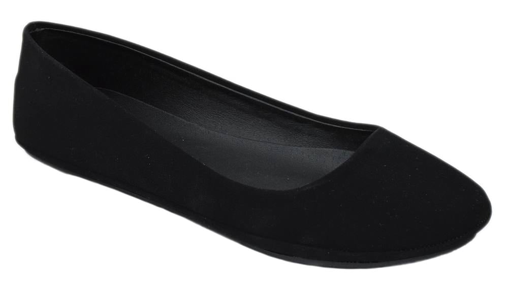 plain black flats