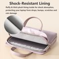 thumbnail image 4 of Laptop Bag Women Business HandBag for 13 inch MacBook Air M3 A3113 M2 A2681 M1 A2337 A2338 Lenovo ThinkPad Hp Dell Asus Surface (pink purple,13 to 14 inch), 4 of 7