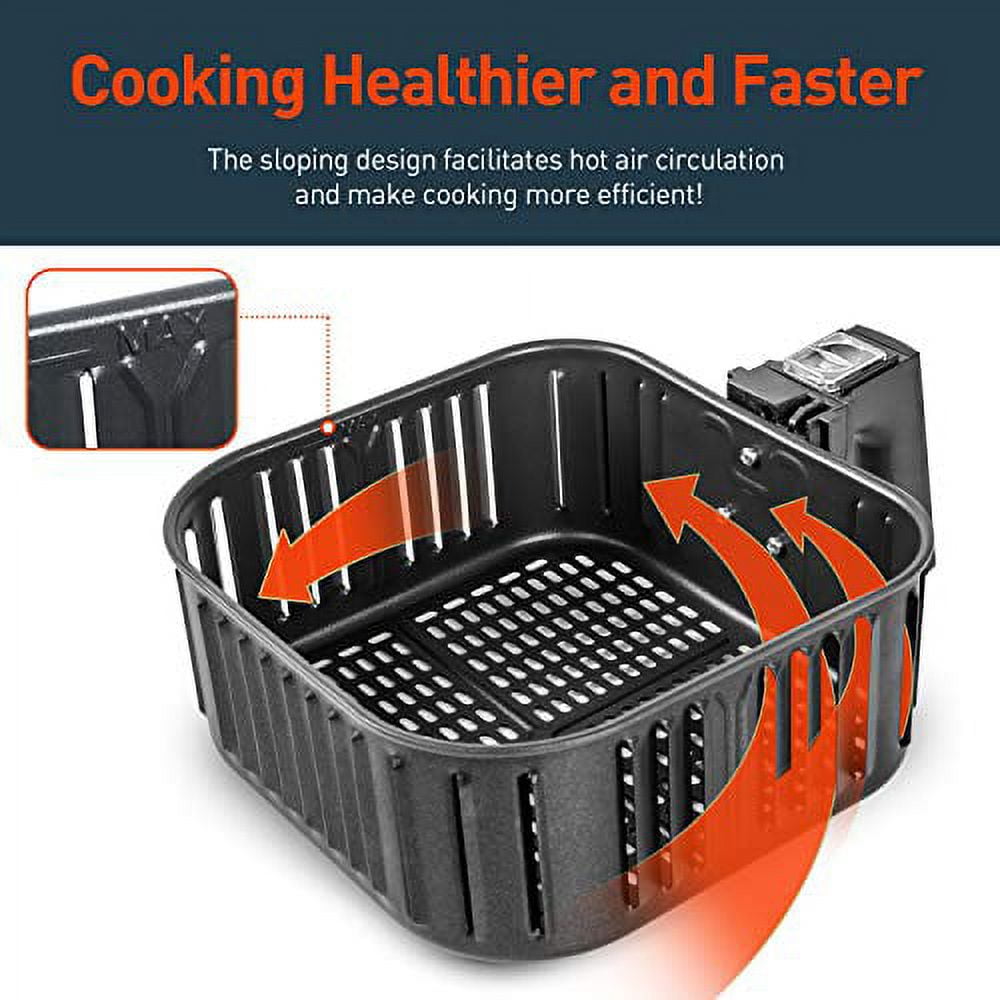 COSORI Air Fryer Replacement Basket 5.8QT For COSORI Black CP158-AF, CS158  & CO158 Air Fryers, NOSORI Aon-Stick Fry Basket, Dishwasher Safe, C158-FB 