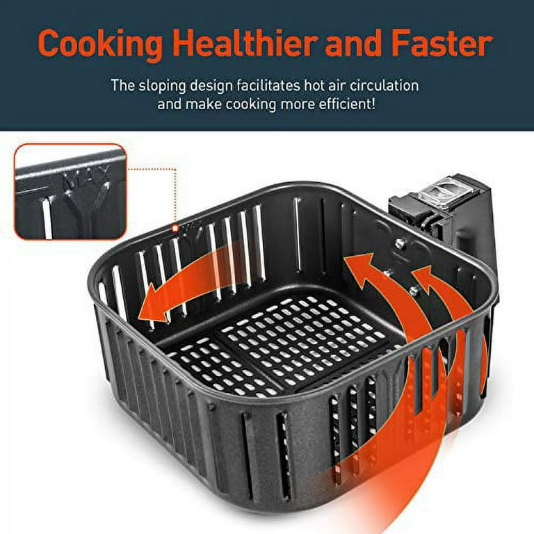 COSORI Replacement 5.8QT Black CP158, CS158 & CO158 Air Fryers, Non-Stick  Fry Basket, Dishwasher Safe, C158-FB