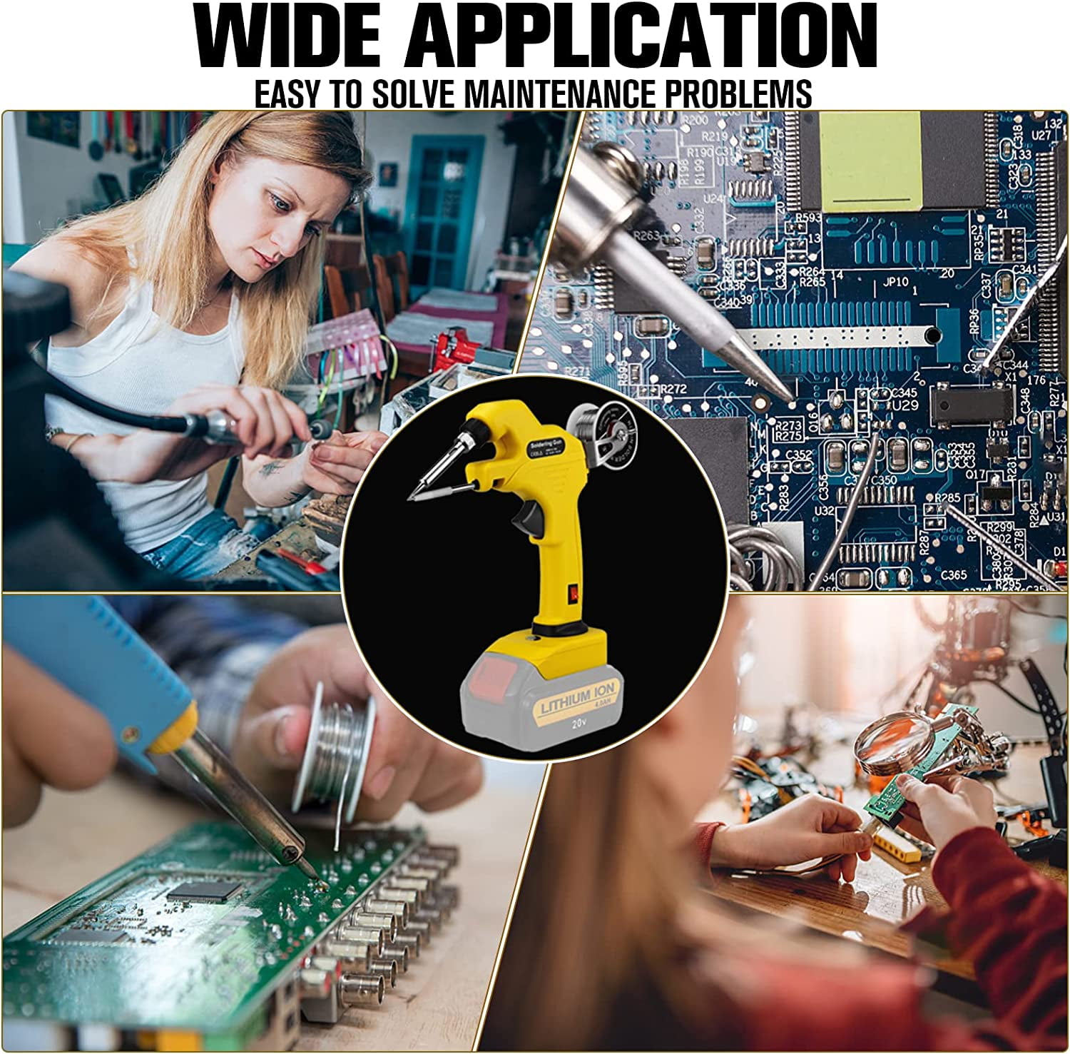Ecarke Cordless Soldering Iron Gun Electric for Dewalt Soldering Iron Welding Assembly (Tool Only)