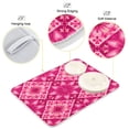 thumbnail image 4 of Kitchen Drying Mat 18x24In Drying Dish Mat Dish Drying Mats Kitchen Countertop Multi-Function Drain Drying Mat Kitchen Table Beautiful Pink Pattern, 4 of 8