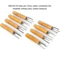 thumbnail image 4 of Guardoinrt 10pcs/set Grilling To Next Level Barbecue Fork Wooden Handle Stainless Steel 1Set, 4 of 6