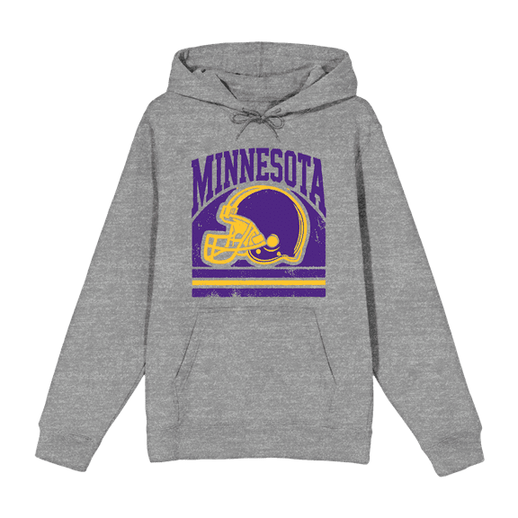 Minneapolis Football Adult Heather Gray Long Sleeve Hoodie-XXL
