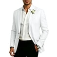 thumbnail image 3 of Dwelliawo Mens Sport Coats and Blazers Casual Blazer Jackets with Pockets Two Button for Wedding Prom Business Formal White M, 3 of 9