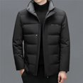 thumbnail image 4 of Chaqueta de plumón con capucha nueva de invierno YXL-7788 para hombre con solapa informal de negocios de pato blanco cálida y gruesa, 4 of 4