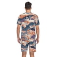 thumbnail image 6 of joogoo Men's Pajama Set Flower Pattern V-Neck Pj Shorts Set 2 Piece Loungewear Sleepwear XXL, 6 of 7