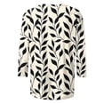 thumbnail image 3 of Tops de Verano 3/4 Mangas para las Mujeres 2025 Moda Impresa Camiseta Blusa Cuello Redondo Casual Primavera Y Verano Top Mujeres Tops de Verano Casual, 3 of 5