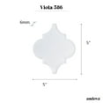 thumbnail image 2 of Viola Margio Gray 5-in. Arabesque Frosted Glass Wall and Floor Tile, 2 of 2