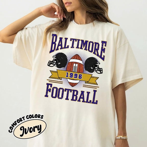 Baltimore Football Vintage Style Comfort Colors T-Shirt